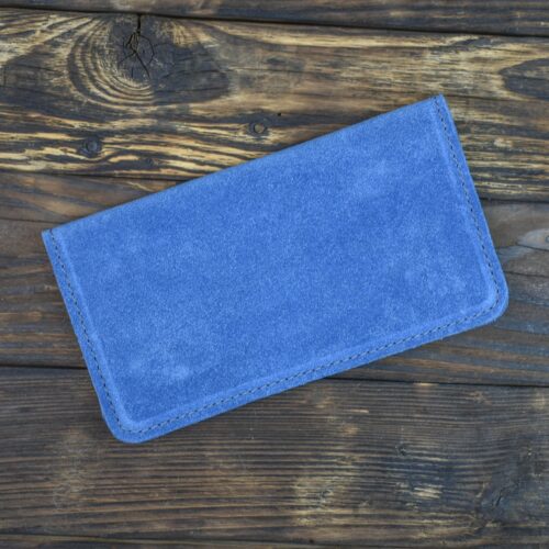 Καπνοθήκη Δερμάτινη Σουέτ Φάκελος Μπλε