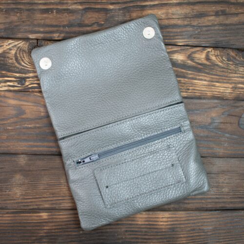 Καπνοθήκη Δερμάτινη Γκρι Τύπου Kavatza