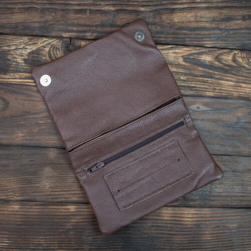 Καπνοθήκη Δερμάτινη Καφέ Τύπου Kavatza