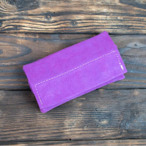 Καπνοθήκη Μικρό Πουγκί Δερματινη Σουέτ Μωβ