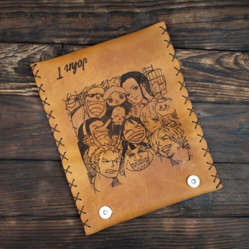 Καπνοθήκη Δερμάτινη με τη Δική σου Χάραξη Λέιζερ One Piece Straw hat Pirates