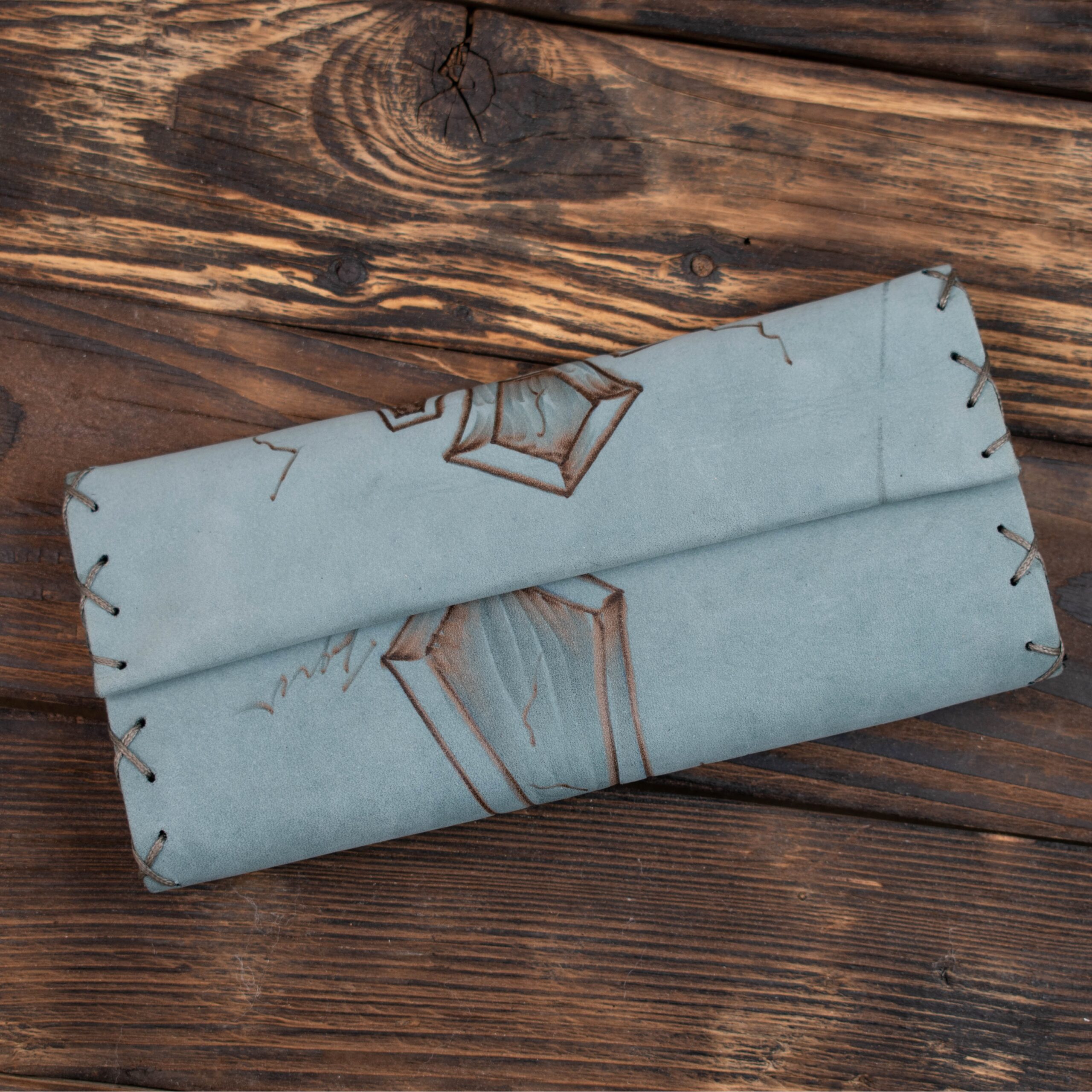 Καπνοθήκη Χειροποίητη Δερμάτινη Σταυρός - Image 3