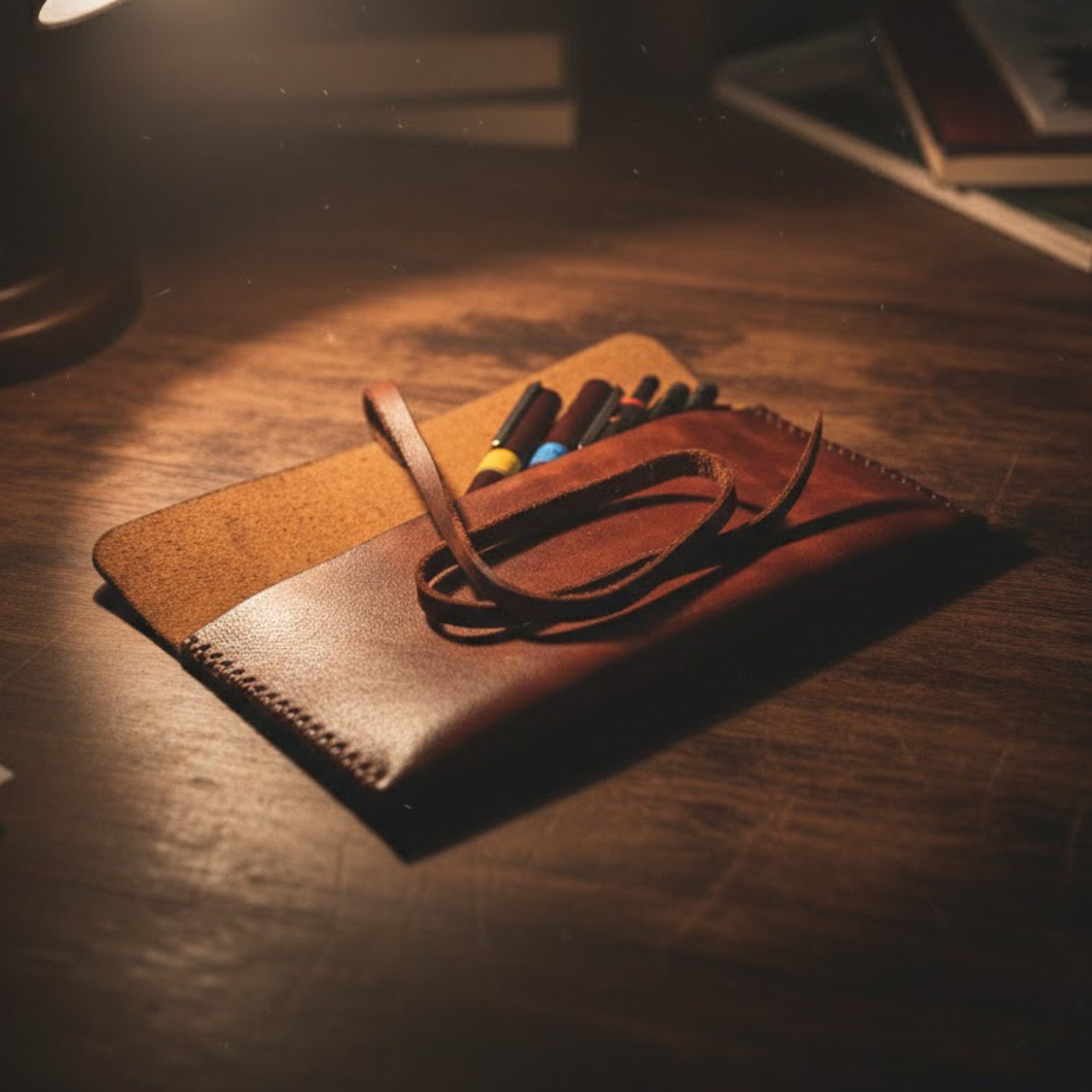 Δερμάτινη Χειροποίητη Θήκη Κασετίνα - Image 2